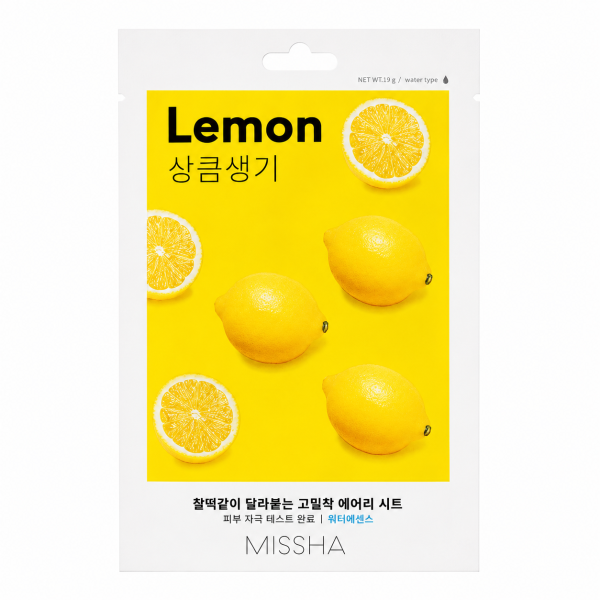 Missha – Airy Fit Sheet Mask Lemon, 1 sheet