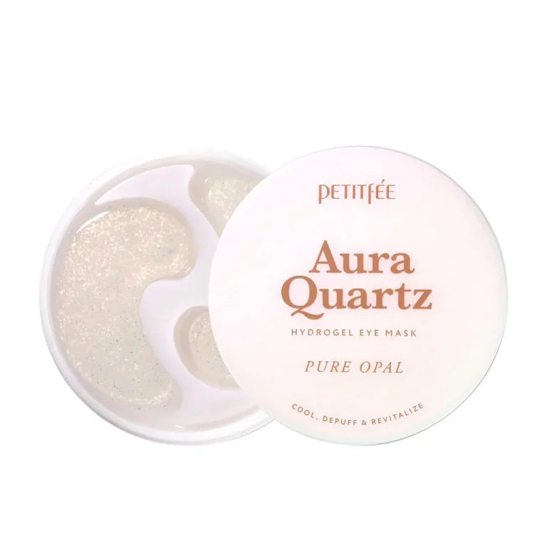 Petitfee – Aura Quartz Hydrogel Eye Mask – Pure Opal, 20 pairs