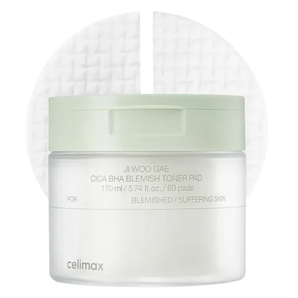 Celimax – Ji Woo Gae Cica BHA Blemish Toner Pad, 60pcs